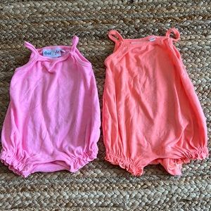 Free Style bundle 2 Summer Solids  Sleeveless Baby Bubble Romper
